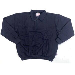 Game Workwear Navy Canvas Collar Firemen Shirt XL